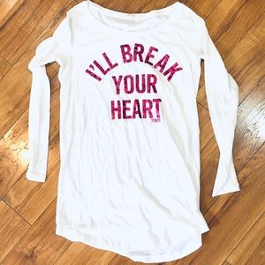 Victoria Secret Pink break Heart Heartbreaker sleep shirt gown pajama top